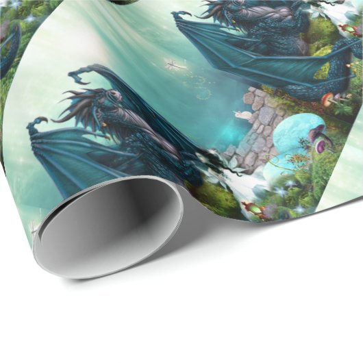 Dragon mit Fairy Geschenkpapier (Rolleneckpunkt)