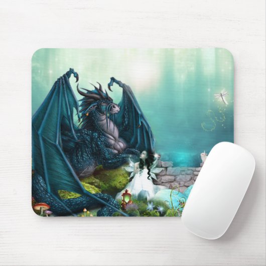 Dragon mit Fairy Mousepad (Mit Mouse)