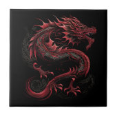 Dragon-mit-Gelb-Kopf-Grün Fliese (Vorderseite)