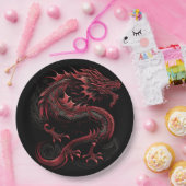 Dragon-mit-Gelb-Kopf-Grün Pappteller (Party)