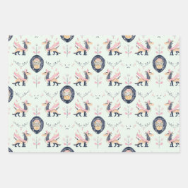 Dragon mittelalterliches Wrapping Paper Flat Sheet Geschenkpapier Set