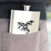 Dragon Monogram Flachmann (Beispiel)