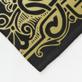 Dragon Monogram Gold Frame Traditionelle Buchabdec Fleecedecke (Ecke)
