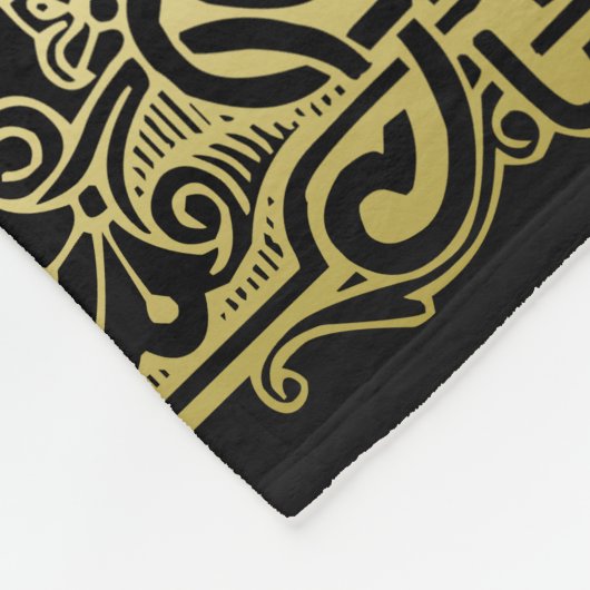 Dragon Monogram Gold Frame Traditionelle Buchabdec Fleecedecke (Ecke)