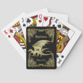 Dragon Monogram Gold Frame Traditionelle Buchabdec Spielkarten (Rückseite)