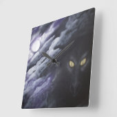 Dragon Moon- Clock Quadratische Wanduhr (Winkel)