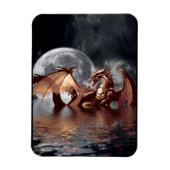 Dragon & Moon Fantasy Art Magnet (Vertikal)