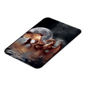 Dragon & Moon Fantasy Art Magnet (Linke Seite)