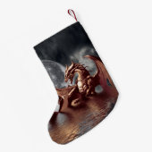 Dragon & Moon Fantasy Artwork Kleiner Weihnachtsstrumpf (Rückseite (Hängend))