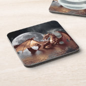 Dragon & Moon Fantasy Design Untersetzer (Linke Seite)