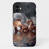 Dragon & Moon Fantasy Mythical iPhone Case (Rückseite)