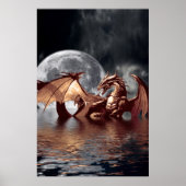 Dragon & Moon Fantasy Poster (Vorne)