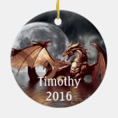 Dragon Moon Fantasy Tree Ornament (Hinten)