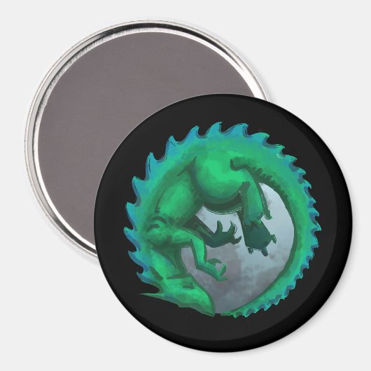 Dragon Moon Fridge Magnet (Vorderseite/Rückseite)