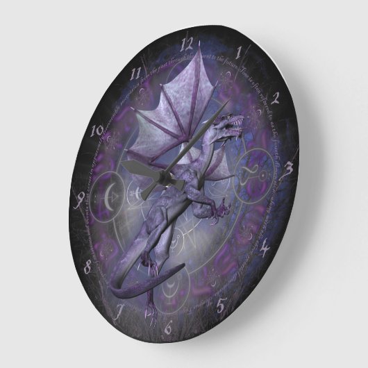 Dragon Moon Große Wanduhr (Winkel)