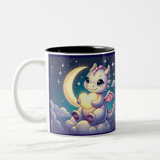 Dragon Moon Heart Zweifarbige Tasse (Links)