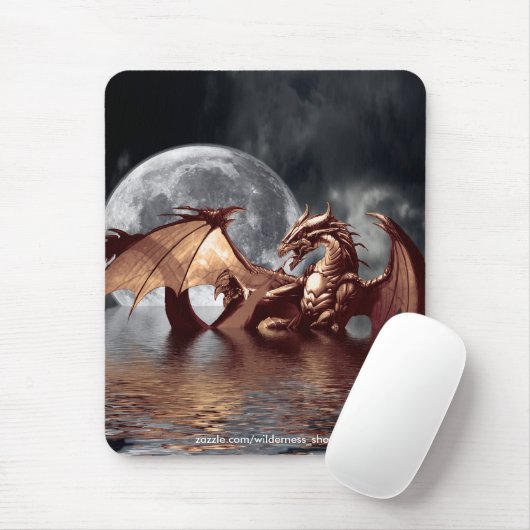 Dragon & Moon Mousepad (Mit Mouse)