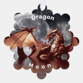 Dragon Moon Ornament Karte (Vorderseite)