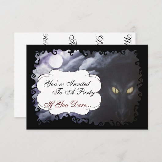 Dragon Moon Party Einladung (Vorne/Hinten)