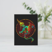 Dragon Moon Postcard Postkarte (Stehend Vorderseite)