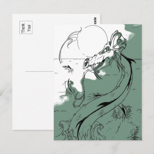 Dragon Moon Postkarte (Vorne/Hinten)