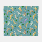 Dragon Morph Holiday Ice Fleecedecke (Vorderseite (Horizontal))