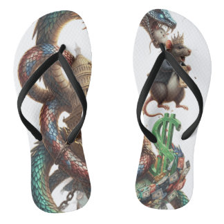 Dragon & Mouse Power Flip-Flops – Fantasy Meets Fo Badesandalen
