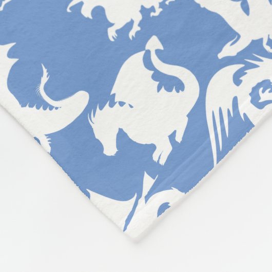 Dragon muster 01.bx4 Blue BG Fleecedecke (Ecke)
