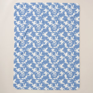 Dragon muster 01.bx4 Blue BG Sherpadecke