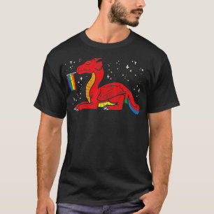 Dragon Mythic Animal LGBTQ Regenbogenflagge Gay Pr T-Shirt