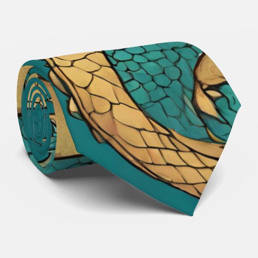 Dragon Necktie Krawatte (Gerollt)