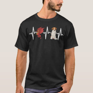 Dragon Nederlandse Kooikerhondje Heartbeat Dog Lov T-Shirt