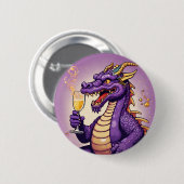 Dragon New Year Chinesisches Mondzodiakzeichen 202 Button (Vorne & Hinten)