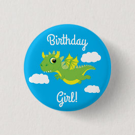 Dragon Niedlich Kid's Birthday Button