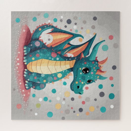 Dragon niedlich puzzle (Horizontal)