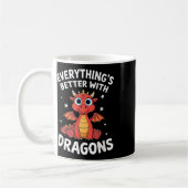 Dragon "niedlicher Drache für Erwachsene oder Kind Kaffeetasse (Links)