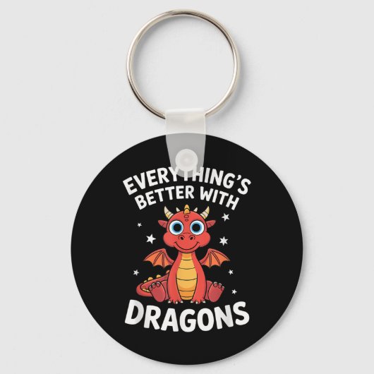 Dragon "niedlicher Drache für Erwachsene oder Kind Schlüsselanhänger (Vorderseite)