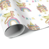 Dragon Niedliches Schloss Maggiore Geschenkpapier (Rolleneckpunkt)