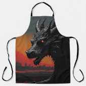 Dragon Noir: Exklusive Retro-Kunst Schürze (Vorderseite)