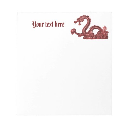 Dragon Notepad Notizblock (Vorderseite)