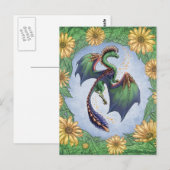 Dragon of Summer Nature Fantasy Art Postkarte (Vorne/Hinten)