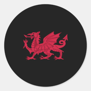 Dragon of Wales Flag Welsh Cymru Flags Runder Aufkleber