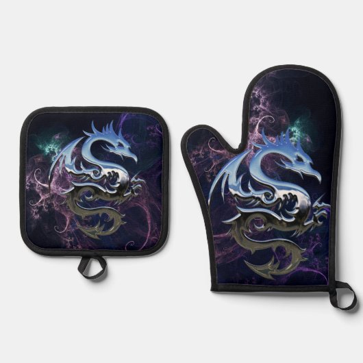 Dragon Ofenhandschuh & Topflappen-Set (Vorderseite)