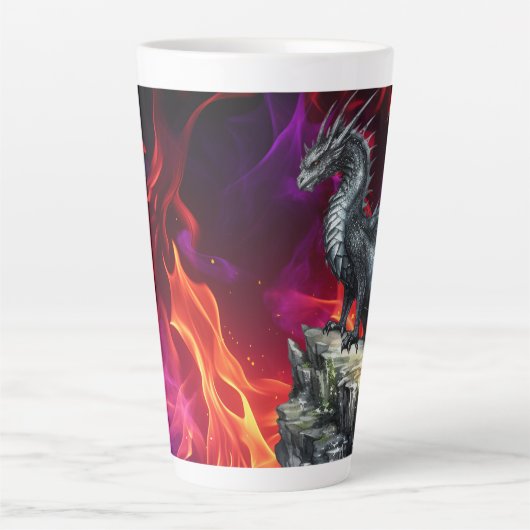 Dragon on a Fiery Overlook Milchtasse (Vorderseite)