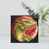 Dragon on Bloody Dankeskarte (Stehend Vorderseite)