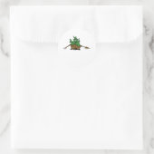 Dragon on Boat Runder Aufkleber (Tasche)