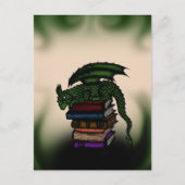 Dragon on Books Postkarte (Vorderseite)