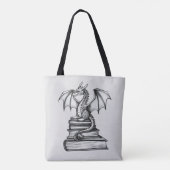 Dragon on Books Tasche (Rückseite)