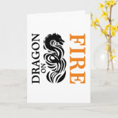 Dragon on Fire Karte (Gelbe Blume)