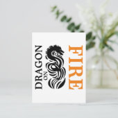 Dragon on Fire Postkarte (Stehend Vorderseite)